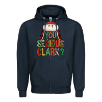 Navy You serious clark Zipper Hoodie - NancyCooperArtShop