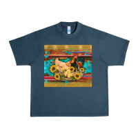 Midnight Navy western coop animals farm chicken chick rooster sunflowers wooden sera Urban Heavy Tee - Artiststas