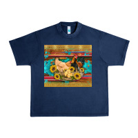 Navy western coop animals farm chicken chick rooster sunflowers wooden sera Urban Heavy Tee - Artiststas