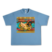 Pebble Blue western coop animals farm chicken chick rooster sunflowers wooden sera Urban Heavy Tee - Artiststas