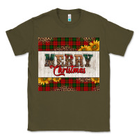 Army Green merry Christmas sunflowers Classic Tee - Jasminsmagicworld