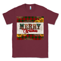 Burgundy merry Christmas sunflowers Classic Tee - Jasminsmagicworld