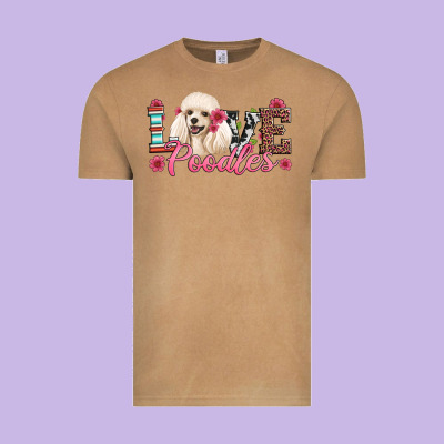 Love Poodles Vintage Tee Designed By Artiststas