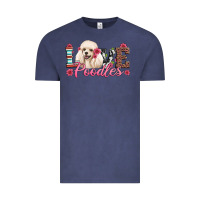Vintage Denim love poodles Vintage Tee - Artiststas