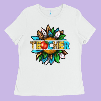 Teacher Sunflower Tbw Ladies Tee Designed By Texasbilliewilder