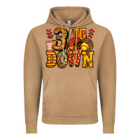 Three Up Three Down Softball Vintage Hoodie | Teevron