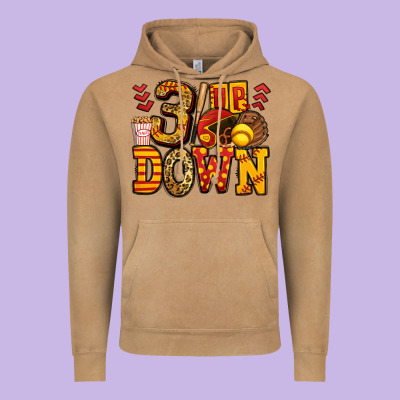 Three Up Three Down Softball Vintage Hoodie Designed By Jasminsmagicworld