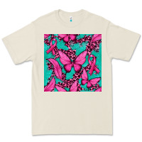 Bone Pink Butterfly with Ribbon Cancer Premium Tee - texasbilliewilder