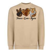 Mushroom Peace Love Tigers Heavyweight Sweatshirt - LillyAllenDesigns