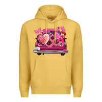 Antique Gold cancer truck back view Premium Hoodie - NancyCooperArtShop