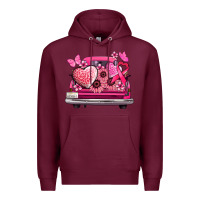 Burgundy cancer truck back view Premium Hoodie - NancyCooperArtShop