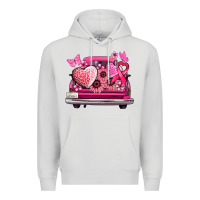 Dove Grey cancer truck back view Premium Hoodie - NancyCooperArtShop