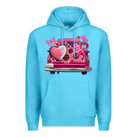 Ocean Blue cancer truck back view Premium Hoodie - NancyCooperArtShop