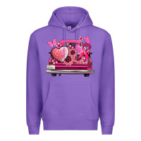 Purple cancer truck back view Premium Hoodie - NancyCooperArtShop