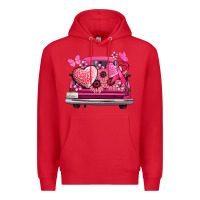 Red cancer truck back view Premium Hoodie - NancyCooperArtShop