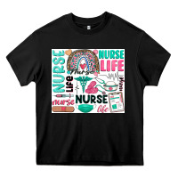 Black nurse life Heavy Core Tee - Zillion Design Studio