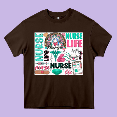 Nurse Life Heavy Core Tee Designed By Zillion Design Studio