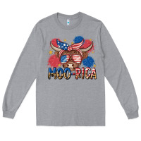 Heather Grey moo rica Long Sleeve Tee - MaliasSmallBusiness