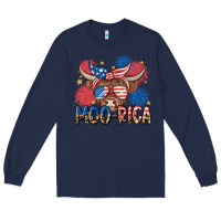 Navy moo rica Long Sleeve Tee - MaliasSmallBusiness