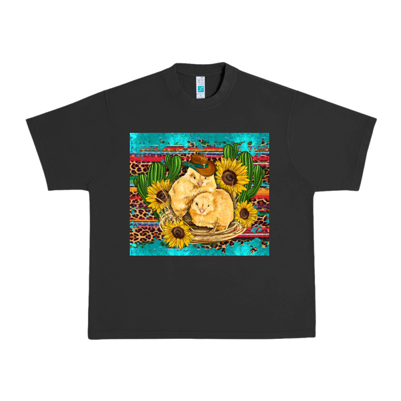 Western Chicks Coop Animals Sunflowers Cactus Serape Leopard Turquoise Urban Heavy Tee by Artiststas | Teevron