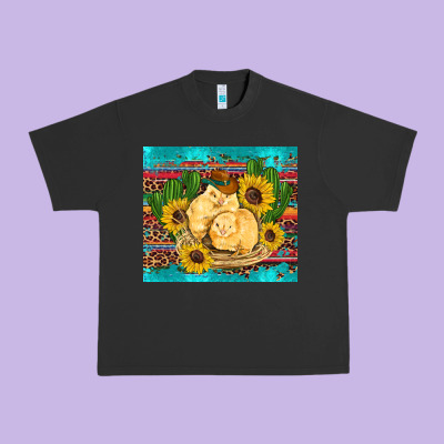 Western Chicks Coop Animals Sunflowers Cactus Serape Leopard Turquoise Urban Heavy Tee Designed By Artiststas