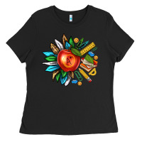 Black teacher sunflower Ladies Tee - texasbilliewilder