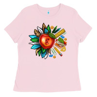 Bubblegum Pink teacher sunflower Ladies Tee - texasbilliewilder