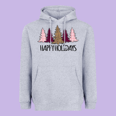 Happy Holidays Tree Heavyweight Hoodie Designed By Bettercallsaul