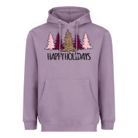 Lavender Happy Holidays Tree Heavyweight Hoodie - Bettercallsaul