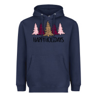 Navy Happy Holidays Tree Heavyweight Hoodie - Bettercallsaul