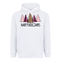 White Happy Holidays Tree Heavyweight Hoodie - Bettercallsaul