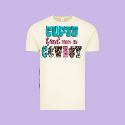 Cupid Find Me A Cowboy Vintage Tee Designed By Adodesignshop