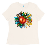 Bone teacher sunflower Ladies Tee - texasbilliewilder