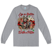 Christmas Life Is Better With A Pittie Long Sleeve Tee | Teevron