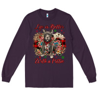 Plum Christmas life is better with a pittie Long Sleeve Tee - JahusDesignShop