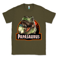 Army Green Western Papasaurus Papa Dinosaur Classic Tee - LillyAllenDesigns