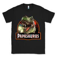Black Western Papasaurus Papa Dinosaur Classic Tee - LillyAllenDesigns