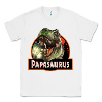 White Western Papasaurus Papa Dinosaur Classic Tee - LillyAllenDesigns
