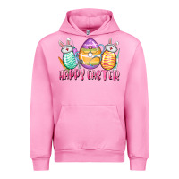 Fuchsia Pink Happy Easter Nurse eggs Easter Day Urban Hoodie - CowGirlArtShop