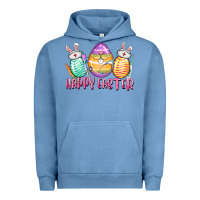 Pigment Pebble Blue Happy Easter Nurse eggs Easter Day Urban Hoodie - CowGirlArtShop