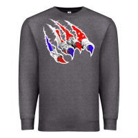 Charcoal Heather American Flag Claw Premium Sweatshirt - Bettercallsaul