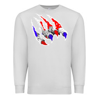 Dove Grey American Flag Claw Premium Sweatshirt - Bettercallsaul