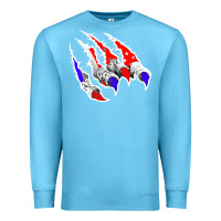 Ocean Blue American Flag Claw Premium Sweatshirt - Bettercallsaul