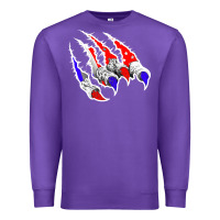 Purple American Flag Claw Premium Sweatshirt - Bettercallsaul