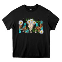Black mom with bull skull Heavy Core Tee - texasbilliewilder
