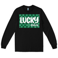 Black lucky vibes Long Sleeve Tee - MaliasSmallBusiness