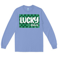 Colony Blue lucky vibes Long Sleeve Tee - MaliasSmallBusiness