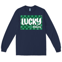 Navy lucky vibes Long Sleeve Tee - MaliasSmallBusiness