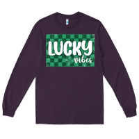 Plum lucky vibes Long Sleeve Tee - MaliasSmallBusiness