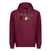 Burgundy Christmas let it snow Premium Hoodie - JahusDesignShop